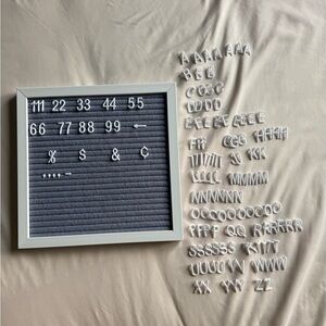 Felt Letter Board with White Letters